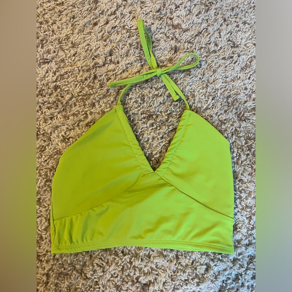 Never Worn Green Edikted Halter Crop